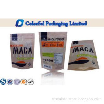 Waterproof Matte Printing stand up foil pouches , food pack